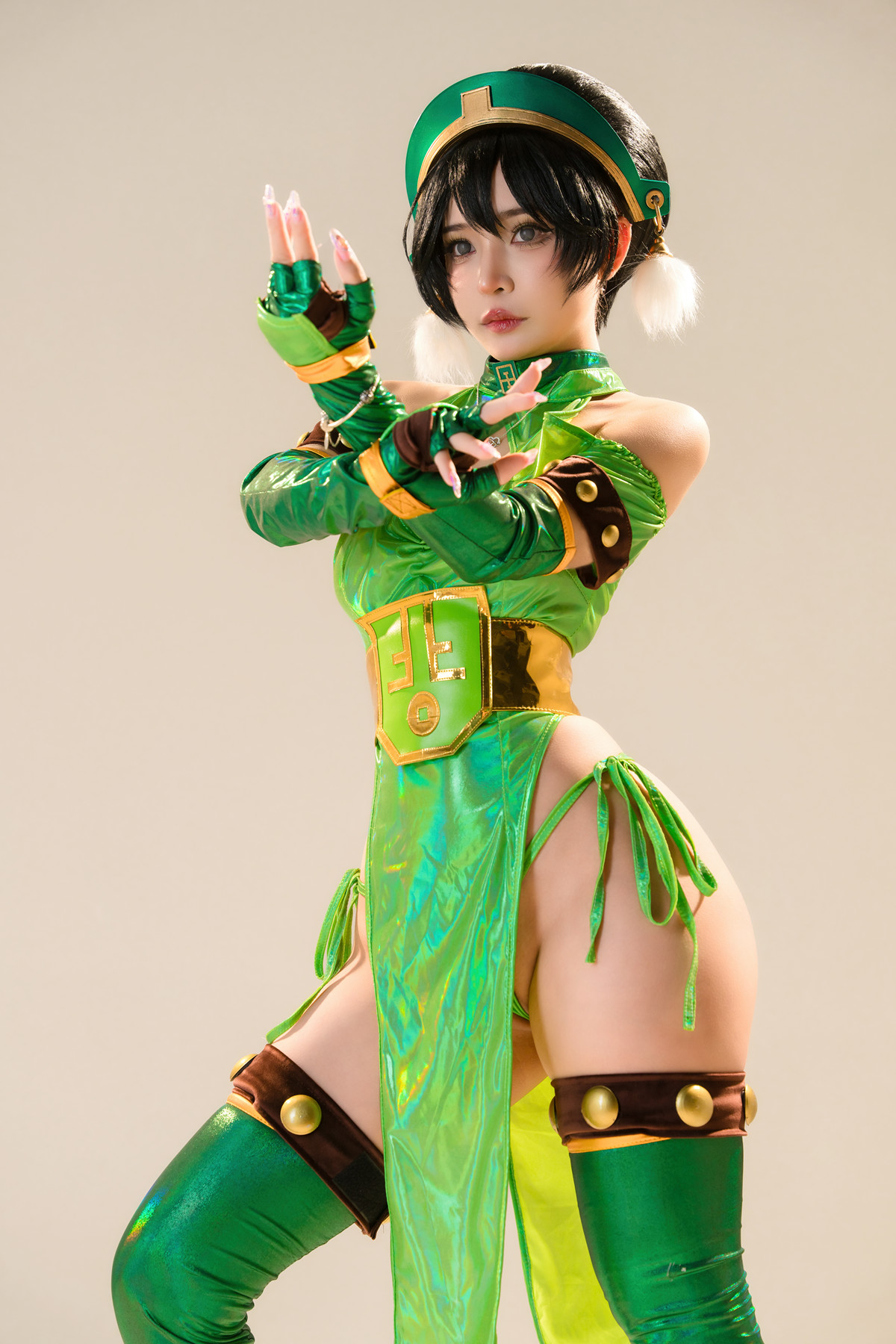 Sexy Косплей Umeko.J Toph Beifong Set.02 жопа во всей красе